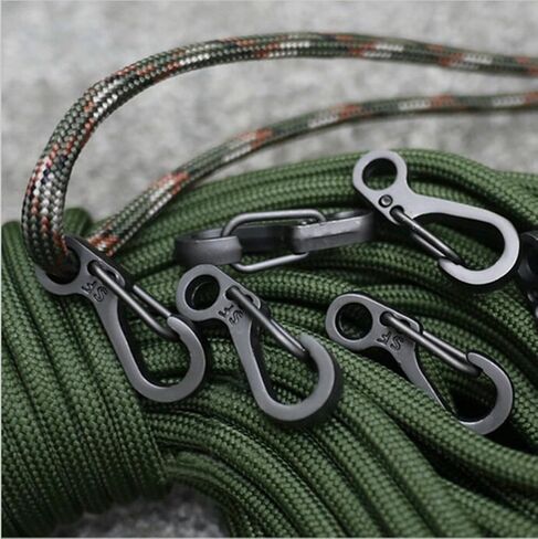 10PCS Mini SF Keychain Carabiners EDC Paracord Clips Clasps for Paracord Backpack Camping Bottle Outdoor Gears in Saudi Arabia