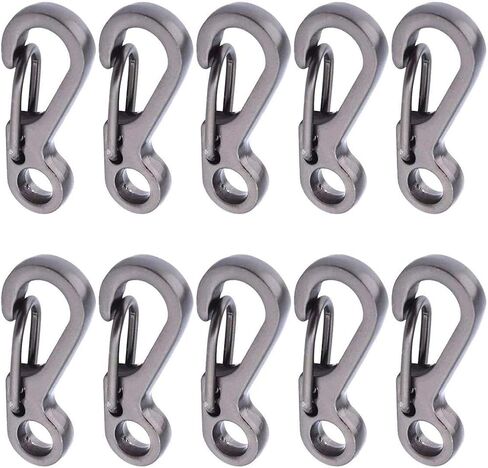 10PCS Mini SF Keychain Carabiners EDC Paracord Clips Clasps for Paracord Backpack Camping Bottle Outdoor Gears in Saudi Arabia