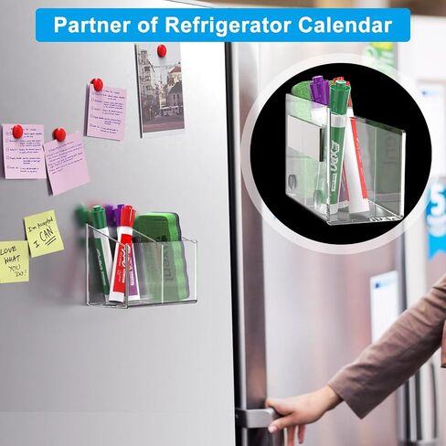 Magnetic Marker Holder for Whiteboard, Magnetic Pen Pencil Holder, Magnetic Dry Erase Marker Holder, Adhesive Strong Magnet Marker Cup Organizer for Whiteboard, Fridge, School, Classroom in Saudi Arabia