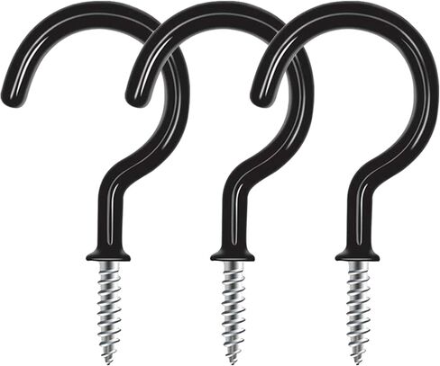 30 قطعة من خطافات الأكواب، خطاطيف تعليق السقف، خطافات كأس المسمار، خطاطيف تثبيت سوداء شديدة التحمل، حامل خطاف للأكواب للتعليق، مفتاح كوب الشاي، للاستخدام الداخلي والخارجي in Kuwait