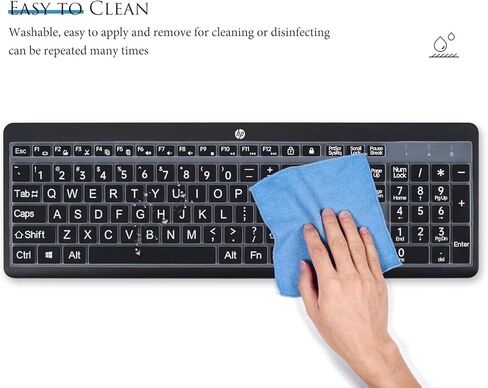 غطاء لوحة مفاتيح مطبوع كبير متوافق مع لوحة المفاتيح اللاسلكية HP 230 235 ولوحة مفاتيح الكمبيوتر المكتبي HP مع واقي لوحة المفاتيح الرقمية - وردي متدرج in Kuwait