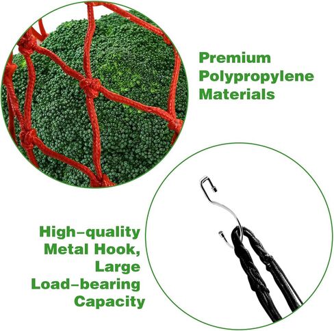 4Pcs Vegetable Hanging Feeder, Hanging Chicken Feeder, Vegetable Fruit String Bag Poultry Feeder, Chicken Toys for Coop Chick Duck Bird Feeders for Outdoor Hanging, Chicken Supplies(2 Red, 2 Black) in Saudi Arabia