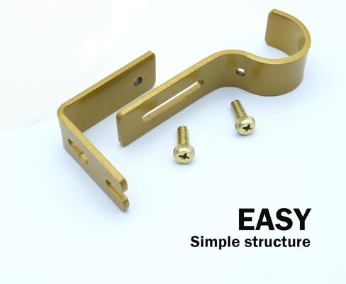 دعامات قضيب الستارة قابلة للتعديل، 2 حزمة من دعامات قضيب الستائر للجدران، حامل قضيب الستارة، حامل قضيب الستائر، حامل دعم قضيب الستارة لقضيب 1 بوصة (أسود) (أبيض) in Kuwait