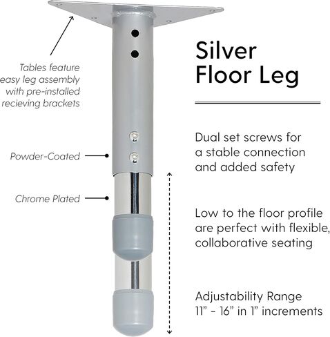 طاولة أطفال مستطيلة للأنشطة 10097-GYGT من Factory Direct Partners (30 بوصة × 48 بوصة) أرجل أرضية فضية قصيرة، مساحات تعاونية في المنزل والفصول الدراسية، ارتفاع قابل للتعديل 11-16 بوصة (جزء علوي رمادي/حافة رمادية) in Kuwait