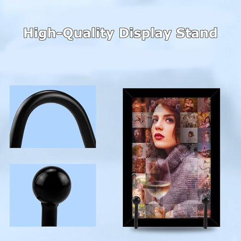 حامل لوحة معدنية سوداء للعرض، حامل أطباق مزخرف للأعمال الفنية، حامل إطار الصورة، لحامل عرض الحامل، والكتاب، وحامل الصور، وحامل كتب الطبخ والعمل الفني - عبوتان (6 بوصات) in Kuwait