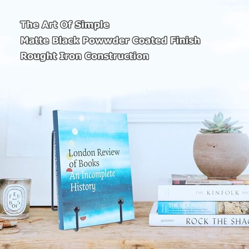 حامل لوحة معدنية سوداء للعرض، حامل أطباق مزخرف للأعمال الفنية، حامل إطار الصورة، لحامل عرض الحامل، والكتاب، وحامل الصور، وحامل كتب الطبخ والعمل الفني - عبوتان (6 بوصات) in Kuwait