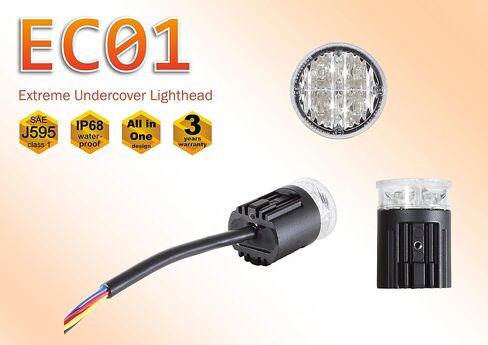 EC01 Hideaway Warning Emergency Strobe Light Surface Mount [SAE class 1] [IP68] for Police and Tow Truck Construction Vehicle Amber in Saudi Arabia