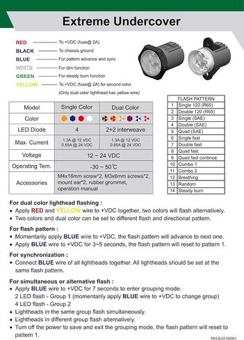 EC01 Hideaway Warning Emergency Strobe Light Surface Mount [SAE class 1] [IP68] for Police and Tow Truck Construction Vehicle Amber in Saudi Arabia