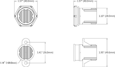 EC01 Hideaway Warning Emergency Strobe Light Surface Mount [SAE class 1] [IP68] for Police and Tow Truck Construction Vehicle Amber in Saudi Arabia