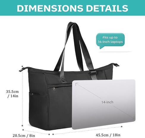 CANWAY Large Travel Tote Bag - Weekender Duffle Bag for Women, Carry on Duffel Bag with Multi Pockets for Travel/Shop/Gym in Saudi Arabia