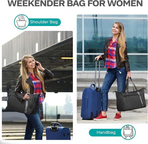 CANWAY Large Travel Tote Bag - Weekender Duffle Bag for Women, Carry on Duffel Bag with Multi Pockets for Travel/Shop/Gym in Saudi Arabia