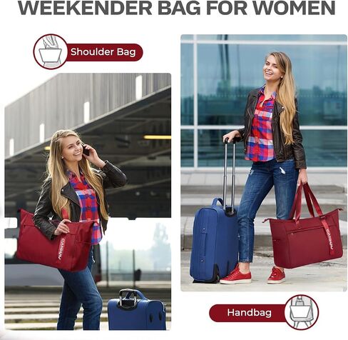 CANWAY Large Travel Tote Bag - Weekender Duffle Bag for Women, Carry on Duffel Bag with Multi Pockets for Travel/Shop/Gym in Saudi Arabia