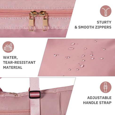 CANWAY Large Travel Tote Bag - Weekender Duffle Bag for Women, Carry on Duffel Bag with Multi Pockets for Travel/Shop/Gym in Kuwait