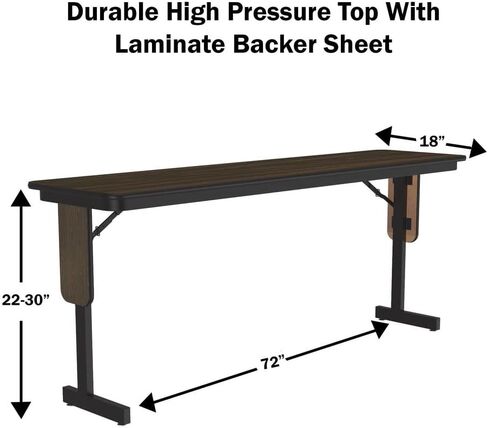 Panel Leg Adj (HPL) Seminar Tables, 18"x72", Black Granite in Saudi Arabia