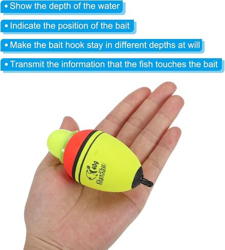 PATIKIL Lighted Fishing Slip Bobber, EVA Green Red LED Light Up Fishing Float for Night Fishing in Saudi Arabia