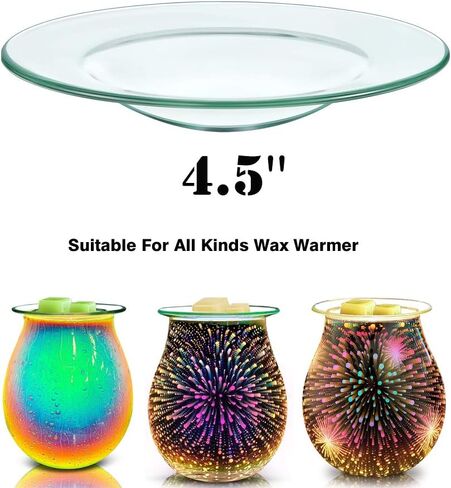 Replacement Oil Warmer Dish for Wax Melt Warmer Bowl Plate Lid Tray for Aroma Therapy Lamp Electric Lamps Oil and Tart Warmers in Saudi Arabia