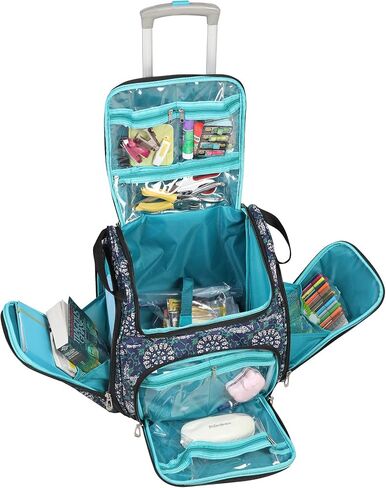 Crafter’s Tote Bag Organizer, Storage Bag for Craft Supply, and Scrapbooking Carrier w/Handle and Wheels in Saudi Arabia