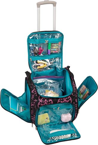 Crafter’s Tote Bag Organizer, Storage Bag for Craft Supply, and Scrapbooking Carrier w/Handle and Wheels in Saudi Arabia