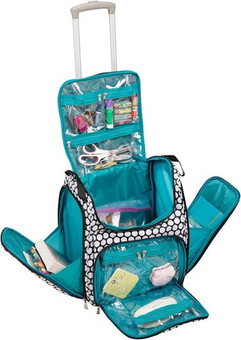 Crafter’s Tote Bag Organizer, Storage Bag for Craft Supply, and Scrapbooking Carrier w/Handle and Wheels in Saudi Arabia
