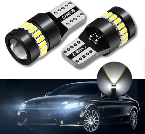 Premium 194 LED Bulb Error-Free with Projector & Canbus - 400 Lumens T10 194 LED Auto Bulbs - for Interior, Dome, Map, Door, Courtesy, License Plate Lights - Pack Of 2 (Orange) in Saudi Arabia