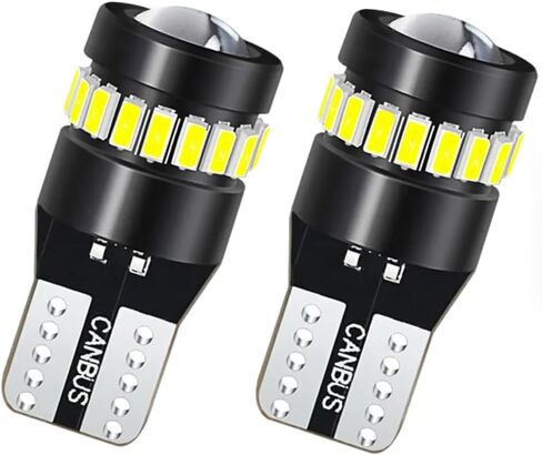 Premium 194 LED Bulb Error-Free with Projector & Canbus - 400 Lumens T10 194 LED Auto Bulbs - for Interior, Dome, Map, Door, Courtesy, License Plate Lights - Pack Of 2 (Orange) in Saudi Arabia