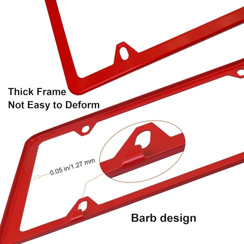Aootf Blue License Plate Frames- Cute Car Tag Holders for Women, 2 Pack Slim Aluminum Bracket with Mount Kit Fit Front & Rear, 2 Holes, Personalized Accessories- Screws, Caps in Saudi Arabia
