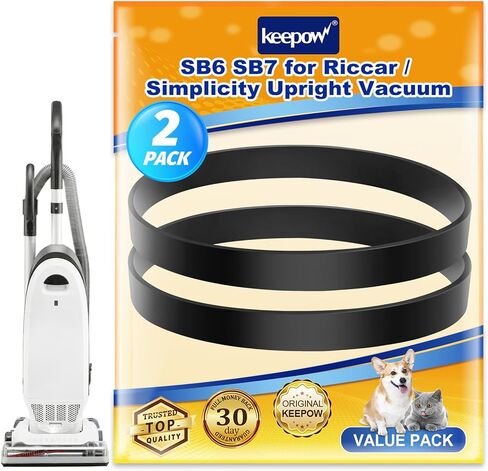 KEEPOW Replacement Belts for Simplicity 4000, 5000, 6000, 7000, 8000, Symmetry Upright Vacuum Series, Replace Part SB6 SB7 (2 Pack) in Kuwait