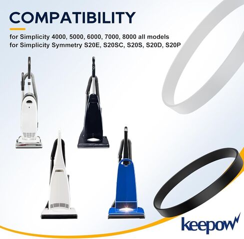 KEEPOW Replacement Belts for Simplicity 4000, 5000, 6000, 7000, 8000, Symmetry Upright Vacuum Series, Replace Part SB6 SB7 (2 Pack) in Kuwait