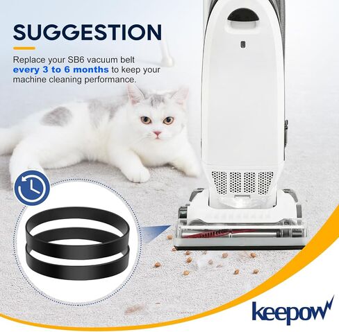 KEEPOW Replacement Belts for Simplicity 4000, 5000, 6000, 7000, 8000, Symmetry Upright Vacuum Series, Replace Part SB6 SB7 (2 Pack) in Kuwait