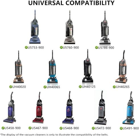 نمط 160 حزام بديل لنفق الهواء التجاري Hoover 13 مكنسة كهربائية مستقيمة C1703900 ومكنسة كهربائية Windtunnel Supreme، استبدال الأجزاء 40201160 (عبوة من قطعتين) in Kuwait