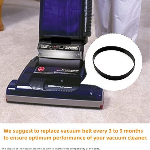 نمط 160 حزام بديل لنفق الهواء التجاري Hoover 13 مكنسة كهربائية مستقيمة C1703900 ومكنسة كهربائية Windtunnel Supreme، استبدال الأجزاء 40201160 (عبوة من قطعتين) in Kuwait