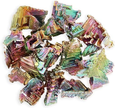 200g Natural Bismuth Bulk, 99.99% Pure Rainbow Bismuth Metal Crystal, Mineral Specimen, Bismuth Gemstone for Gift in Kuwait