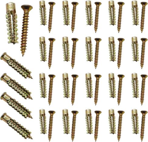 50 قطعة من مرساة الحائط الفولاذية شديدة التحمل مع مجموعة براغي، 25 مجموعة M6 (6x32 مم) مثبتات جدارية معدنية على شكل شجرة مع براغي للجدار الخرساني، والجدار المجوف، والجدار الخشبي ودعامة التلفزيون المتصاعدة K1-048 in Kuwait