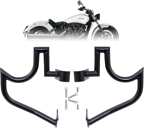 شريط تحطم المحرك، حاجز الطريق السريع، شريط الطريق السريع للكشافة الهندية 2015-2023، كشاف بوبر ABS 2018-2023، كشاف ستين 2016-2023 (أسود غير لامع) in Kuwait