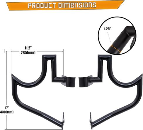 شريط تحطم المحرك، حاجز الطريق السريع، شريط الطريق السريع للكشافة الهندية 2015-2023، كشاف بوبر ABS 2018-2023، كشاف ستين 2016-2023 (أسود غير لامع) in Kuwait