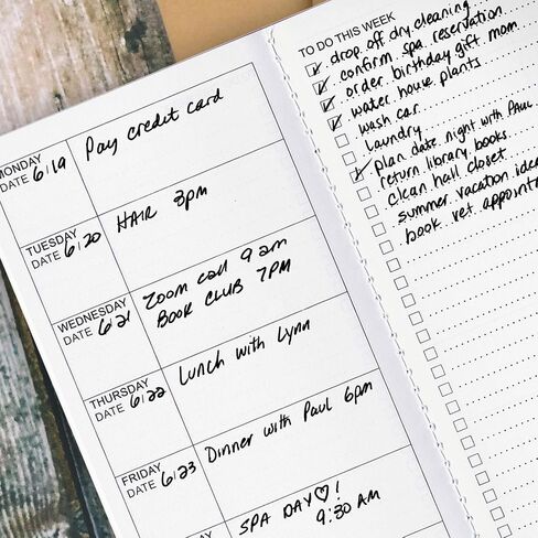 RICCO BELLO Travelers Notebook Insert, Weekly To Do Undated Calendar Refill, 8.25 x 4.25 inches (Set of 3) in Saudi Arabia