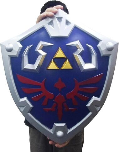 2024 Link Real Hylian Shield Metal Zalde Link Master Shield كامل الحجم زي الدعائم الأزرق in Kuwait
