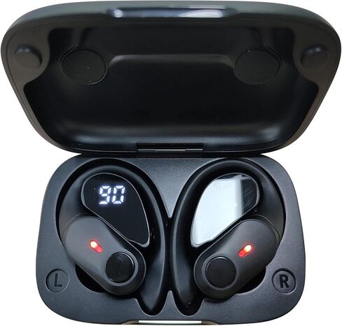 GOLREX 100H Playtime Headphones Wireless Bluetooth with Charging Case IP8 Waterproof Powerful Bass Over Ear Headphones with LED Display in Kuwait