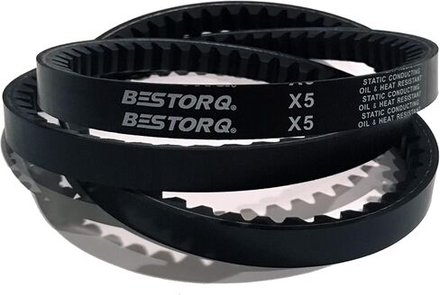 حزام على شكل حرف V مطاطي من BESTORQ 3VX355، حافة خام/مسننة، أسود، طول 35.50 بوصة × عرض 0.38 بوصة × ارتفاع 0.32 بوصة in Kuwait