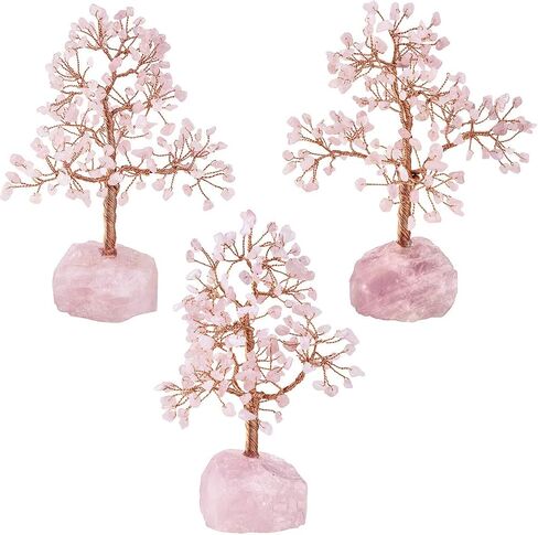 Rockcloud Natural Crystals Money Tree Feng Shui Tree with Fluorite Crystal Base Decoration for Wealth and Luck Fluorite, 7inches in Saudi Arabia