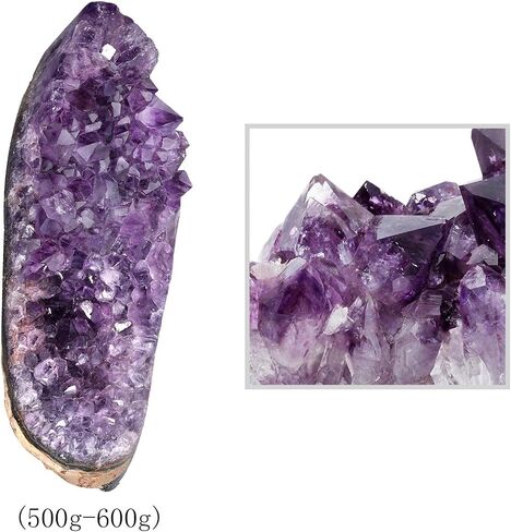 TUMBEELLUWA 100-150g Natural Amethyst Crystal Cluster Gemstone Specimen for Home Decoration Raw Druzy Geode Quartz Stone Figurine for Reiki Healing Meditation, 1.2"-2.3" in Saudi Arabia