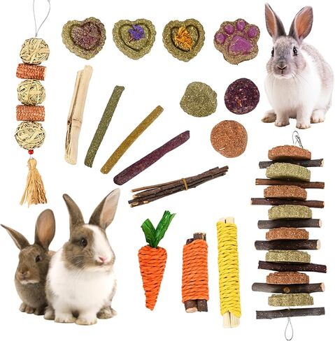 24PCS Rabbit Toys, Cute Bunny Toys for Rabbits, Rich and Interesting Guinea Pig Toys, Hamster Toys and Chinchilla Toys in Saudi Arabia