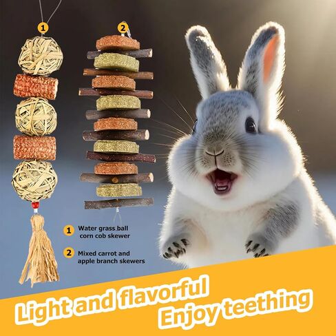 24PCS Rabbit Toys, Cute Bunny Toys for Rabbits, Rich and Interesting Guinea Pig Toys, Hamster Toys and Chinchilla Toys in Saudi Arabia