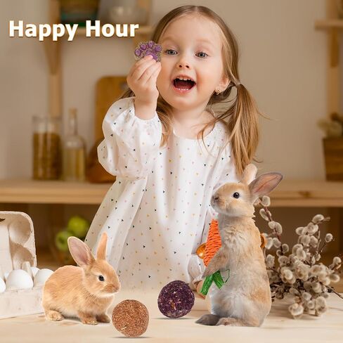 24PCS Rabbit Toys, Cute Bunny Toys for Rabbits, Rich and Interesting Guinea Pig Toys, Hamster Toys and Chinchilla Toys in Saudi Arabia