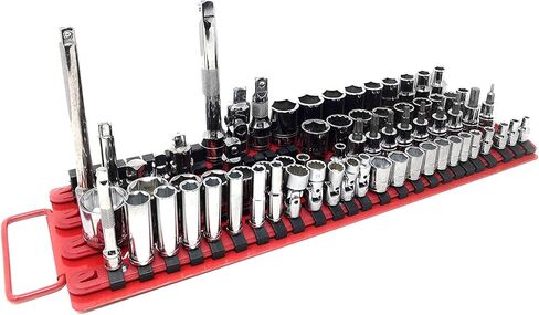 Socket Organizer | 2 Pack | Holds 170 Sockets | Ball Bearing Clips | Metal Socket Organizer Tray | T-8316 x 2… in Kuwait