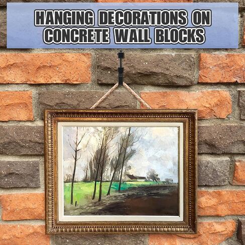 Yizhet 6 PCS Brick Hook Clips, Stainless Steel Brick Wall Clips Heavy Duty Adjustable, Brick Hangers No Drill for Hanging Pictures, Flower Basket, Outdoor Decor in Saudi Arabia