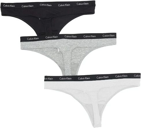 Calvin Klein Women's Ribbed Cotton Thongs 3 Pack in Saudi Arabia