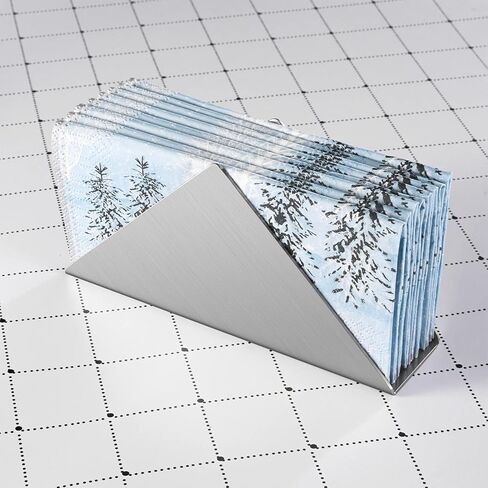 حامل مناديل على شكل مثلث من الفولاذ المقاوم للصدأ 304 # فضي، موزع مناديل مستقل بنمط بسيط in Kuwait