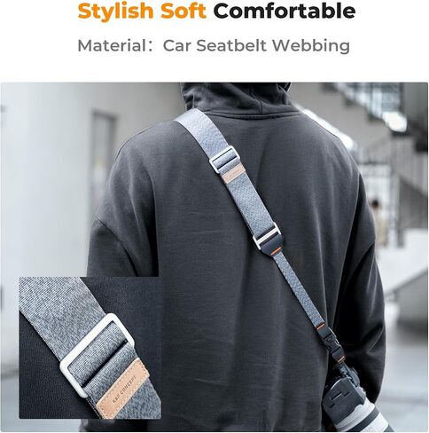 K&F CONCEPT 45mm Camera Neck Strap Silver in Saudi Arabia