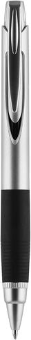 uni-ball Jetstream Retractable Rollerball Pen, Bold Point, 1.0 mm, Black Ink/Silver Barrel in Saudi Arabia